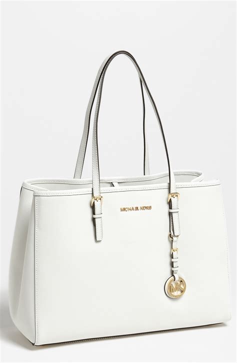 michael kors optic white handbag.